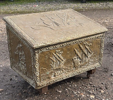 Vintage 1970's Brass Embossed