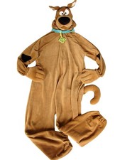 Scooby Doo Dog Costume Brown 1-Piece Rubies Plush Head Adults Size Large
