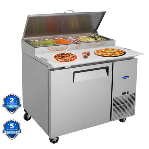 Commercial pizza prep - pizza,