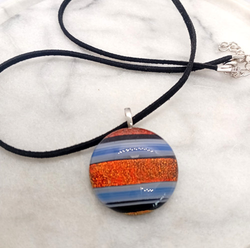 Dichroic glass blue copper - dichroic,