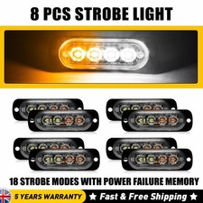 8x Dual Color White Amber LED