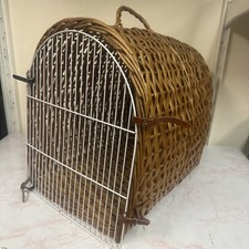Vintage metal   Wicker  Basket
