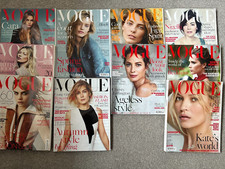 Vogue UK British magazine bundle lot x10 2014 - Cara Delevingne Nigella Lawson A