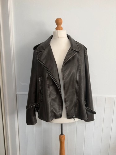 Zara oversized leather moto - zara,