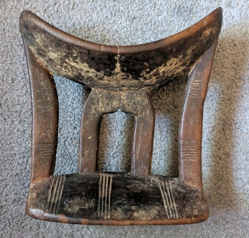 African wooden head - african,