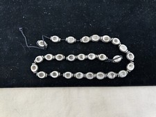 Antique Silver Ethnic Dholki Bead Necklace from India