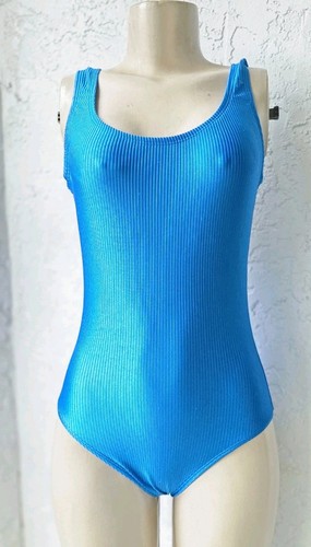 Vtg 80s catalina blue shiny - blue,