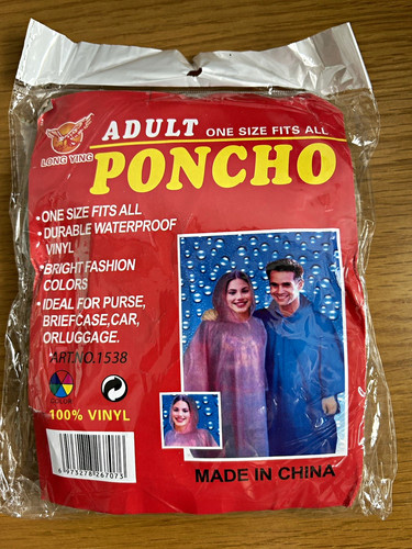 Poncho unisex vinyl waterproof - vinyl,