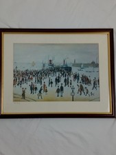Ls Lowry " The Ferry " Framed Print  In Good Condition See Photos For Size
