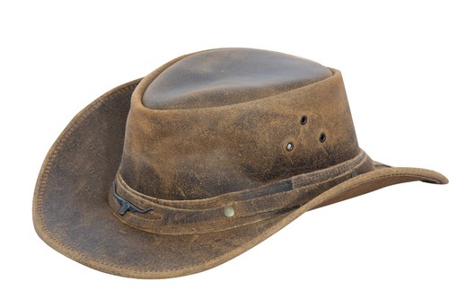 Cowboy aussie real leather - real, hat