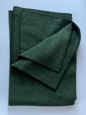 Klippan 100% Lambswool Domino Throw Blanket Green Pure Wool 130cm x 180cm