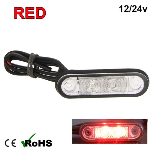 Red hella style led - red, flush