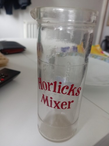 Horlicks mixer glass pourer - glass,