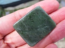 Nephrite Jade Authentic Crystal Polished Palm flat stone A luck heart chakra 10g
