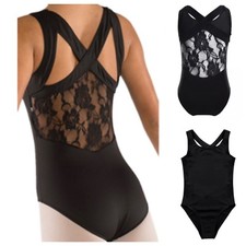 Black Leotard.Lace Back Ballet