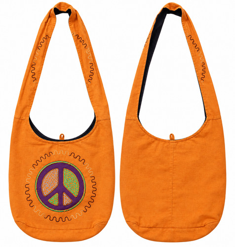 Vintage 90s orange peace - orange,