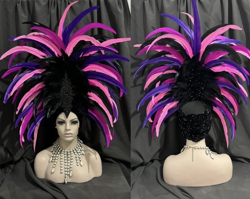 Huge coque feather headdress - coque,