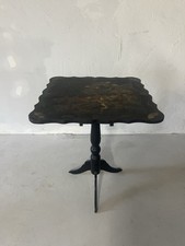 Jappaned Tilt Top Side Table