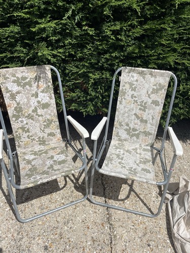 Vintage folding deck chairs - folding,