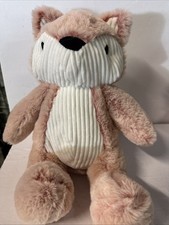 Pink And White Stuffed Fox  Unbranded Used Soft Plush