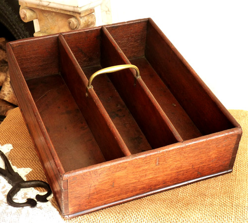 Georgian wooden cutlery tray - wooden,