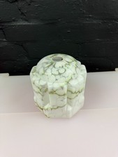Vintage Art Deco White & Green
