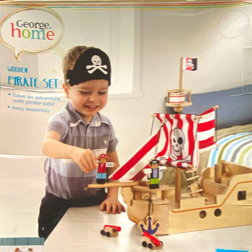 George home wooden pirate ship - home,