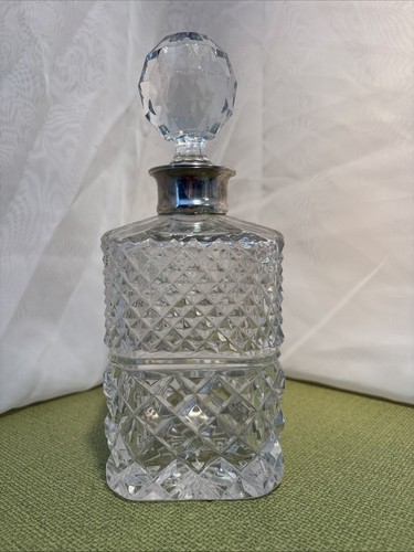 Vintage crystal decanter with - vintage,