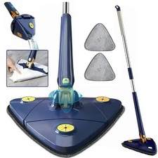 Cleaning Triangle Mop Water Squeezing Mop for Floor Ceiling Wall 360° Rotatable