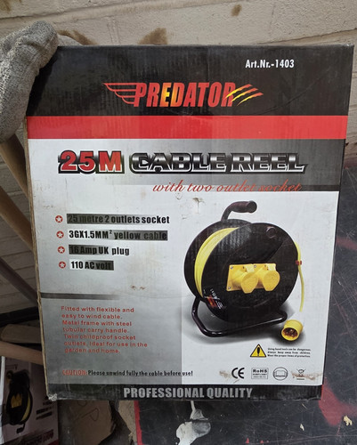 Predator 25m cable reel - predator,