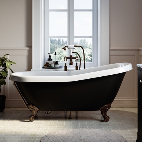Black freestanding single - freestanding,