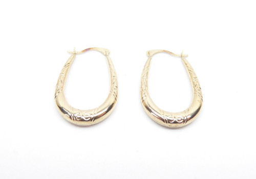 9ct gold hoop - gold, creole