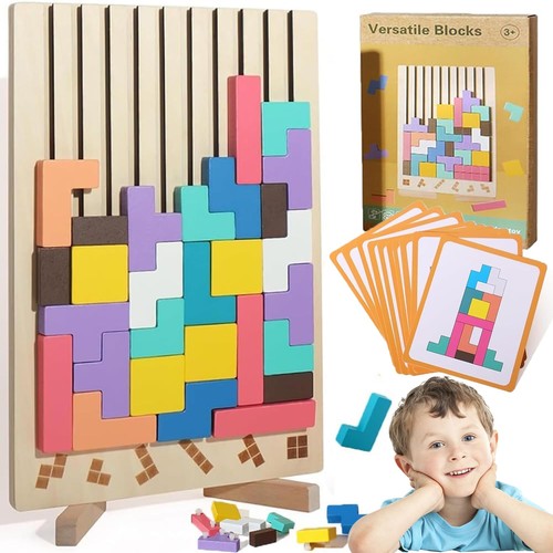 Wooden stacking puzzle toy - wooden,