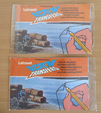 Letraset Action Transfers x 2 The Mississippi Vintage 1974 (Partly Used)