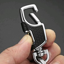 Double Switch Keychain Metal Rotatable Car Key Holder Rings Buckle Accessories