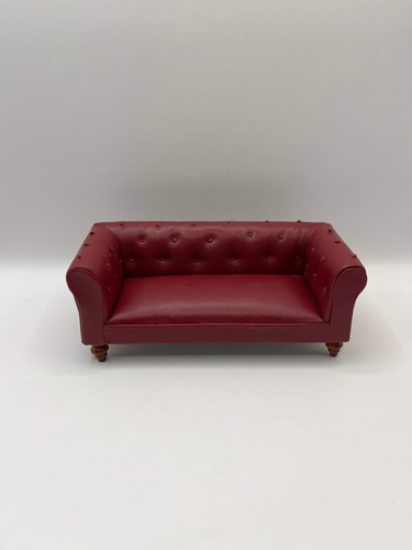 Dolls house red leather - red,