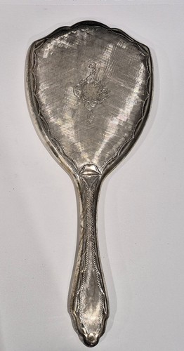 Antique hand mirror - antique, sterling