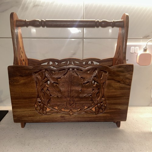 Hand carved wooden magazine - wooden,