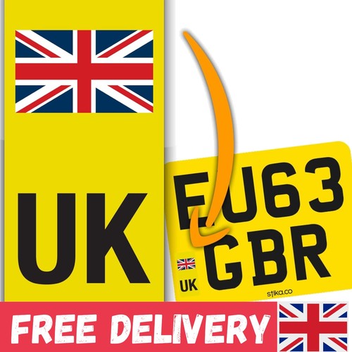 Pack number plate - uk,