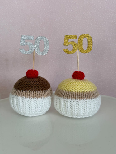 50th birthday cupcake topper - 50th,