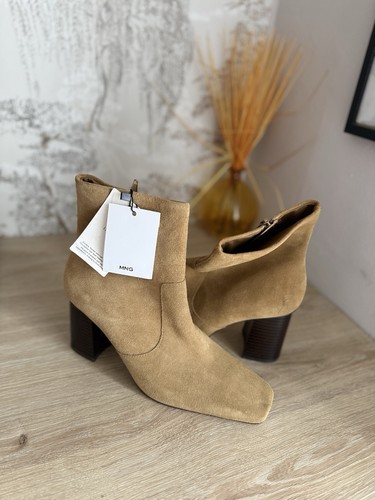 Mango suede block - , heel