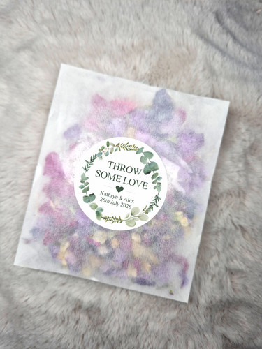 Confetti stickers and packets - confetti,