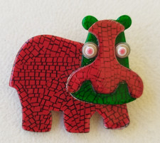 Lea Stein Hippo brooch in perfect condition. Never worn