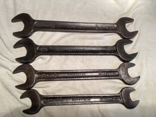 a set of 4 old vintage Superslim brand open ended spanners