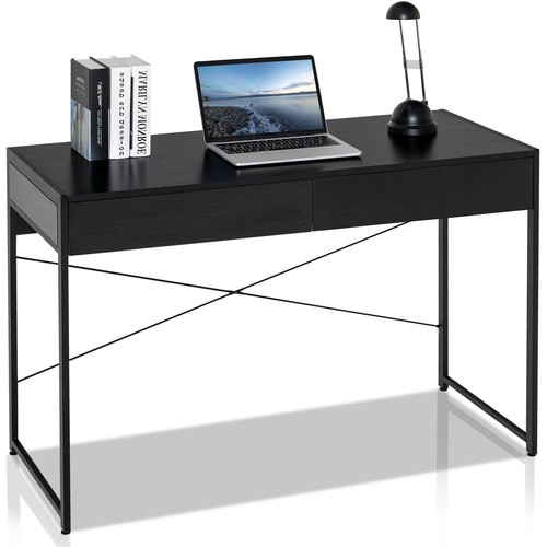 Wooden computer desk - desk, study