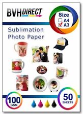 A3 Subli Fabric 100g Sublimation Transfer Paper 50 Sheets for T-Shirt & Fabrics