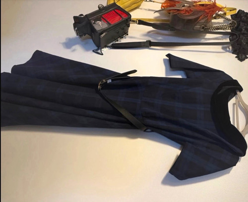 Hell bunny blue - blue/black, tartan