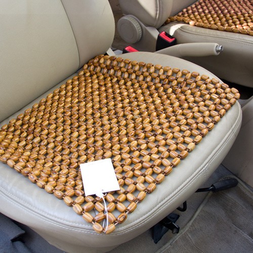 Beaded seat covers car - car, natural