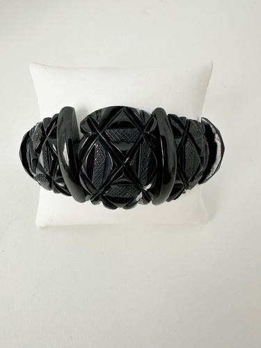 Antique whitby jet bracelet - antique,