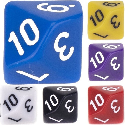 D10 poly dice select - poly, 1-10